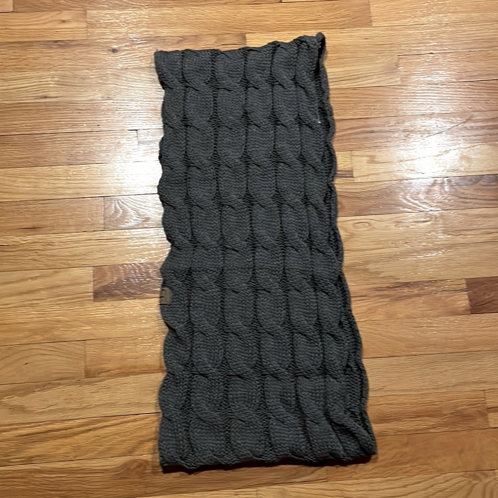Cute wool dark grey infinity scarf